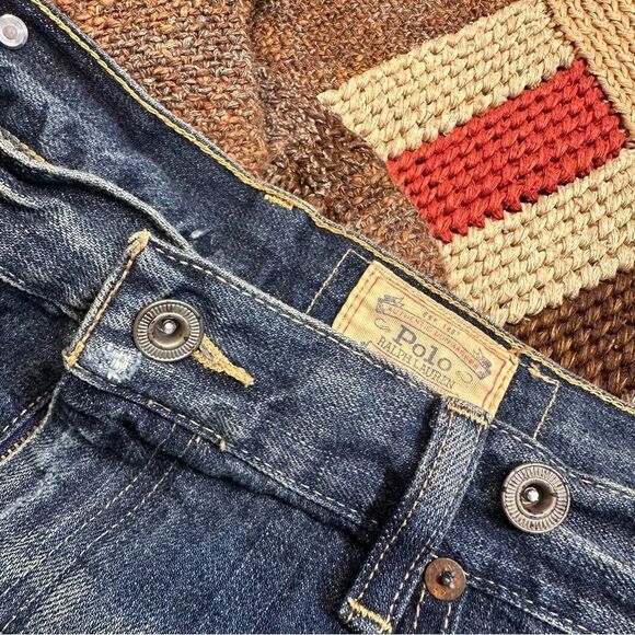 Polo Ralph Lauren Lawrence Repaired Destroyed Denim Mini Skirt - Picture 7 of 16